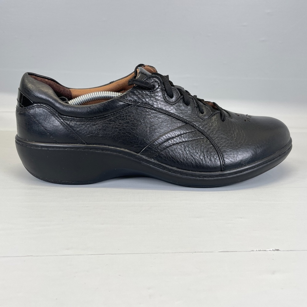 Aravon Duxbury Delilah Shoes Womens Size 11 B Black Leather Comfort Walking